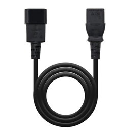 Nano Cable Alargador de Alimentación para Ordenador 10.22.0203, IEC C13 Hembra a IEC C14 Macho, 3 metros, Negro